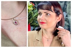 *Подвеска Розовый Топаз цв Красное арт. 30330086-736 вес 1,54 г - фото 97057 *Подвеска Розовый Топаз цв Красное арт. 30330086-736 вес 1,54 г - фото 97057