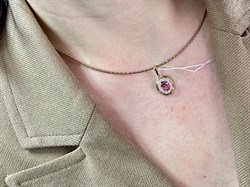 *Подвеска Розовый Топаз цв Красное арт. 30330086-736 вес 1,54 г - фото 97058 *Подвеска Розовый Топаз цв Красное арт. 30330086-736 вес 1,54 г - фото 97058