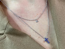 *Колье р.45-50 Танзанит цв Белое арт 6-260471-00-31-784 (вес 4,61 г) - фото 97205 *Колье р.45-50 Танзанит цв Белое арт 6-260471-00-31-784 (вес 4,61 г) - фото 97205