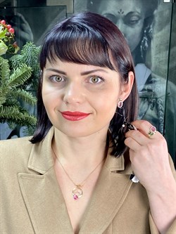 *Серьги Розовый Сапфир цв Лимонное арт. 2-106-656-45-632 вес 4,31 г - фото 97323 *Серьги Розовый Сапфир цв Лимонное арт. 2-106-656-45-632 вес 4,31 г - фото 97323
