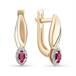 *Серьги Рубин цв Красное арт. 23100-103-219 (вес 2,78 г) - фото 98004
