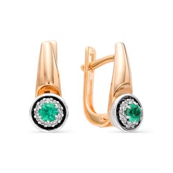 *Серьги Изумруд цв Красное арт. 21535-101-630 (вес 3,42 г) - фото 98010