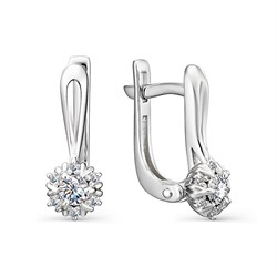 *Серьги Белый бр цв Белое арт. 23009-200-296 вес 2,86 г - фото 98024 *Серьги Белый бр цв Белое арт. 23009-200-296 вес 2,86 г - фото 98024