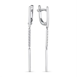 *Серьги Белый бр цв Белое арт. 23459-200-205 вес 2,79 г - фото 98035