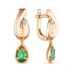 *Серьги Изумруд цв Красное арт. 23510-101-772 (вес 3,79 г) - фото 98048 *Серьги Изумруд цв Красное арт. 23510-101-772 (вес 3,79 г) - фото 98048