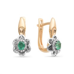 *Серьги Изумруд цв Красное арт. 21979-101-833, (вес 3,48 г) - фото 98095