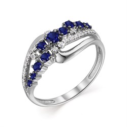 *Кольцо р.18 Сапфир цв Белое арт. 13639-202-084 (вес 2,58 г) - фото 98096