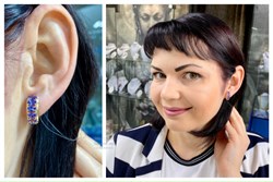 *Серьги Танзанит цв Лимонное арт 2-107-293-31-666 вес 4 г - фото 98450