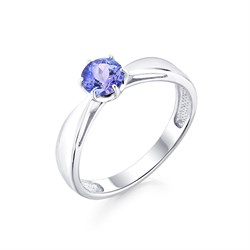 *Кольцо р.19 Танзанит цв Белое арт 1-107-254-31-276 (вес 2,14 г) - фото 98481