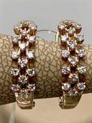*Серьги Конго Белый Бр цв Красное арт. 23957-100-515 (вес 3,5 г)