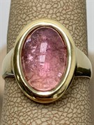 *Кольцо р.19 Розовый Турмалин цв Лимонное арт. 1790262-141 вес 4,4 г