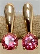 *Серьги Розовый Топаз цв Красное арт. 20310097-729 вес 2,86 г
