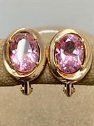 *Серьги Розовый Топаз цв Красное арт. 2330239-124 вес 3,76 г