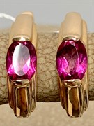 *Серьги Розовый Топаз цв Красное арт. 2310272-982 вес 2,95 г
