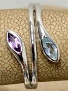 *Кольцо р.18 Топаз Аметист арт. SM-R02898-X-W-SBT-X-Pur-375 вес 3,01 г