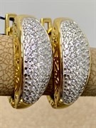 *Серьги Белый Фианит арт. 02-3277/00КЦ-80-015 вес 4,11 г