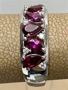 *Кольцо р.18,5 Родолит арт. SM-R02909-X-W-lil-X-W-987 вес 3,89 г