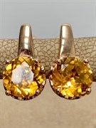 *Серьги Золотистый Топаз арт. С1700Ю/Ag-607/19ПОЗ-009 вес 3,93 г