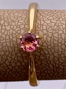 *Кольцо р.17 Розовый Турмалин цв Лимонное арт. 1_00240-163 вес 3,07 г