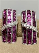*Серьги Родолит арт. SM-E00743-X-W-lil-X-W-598 вес 5,95 г