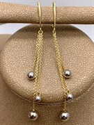 *Серьги Шары цв Белое цв Лимонное арт. 02-4302-00-000-1121-01-560 вес 2,84 г