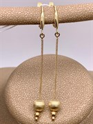 *Серьги Шары цв Лимонное арт. 02-0001-00-000-1130-04-993 вес 2,47 г