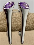 *Серьги Аметист арт. SM-E00739-X-W-Pur-X-X-887 вес 3,87 г