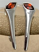 *Серьги Гранат Пироп арт. SM-E00739-X-W-PG-X-X-862 вес 3,86 г