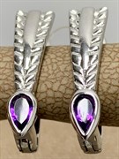 *Серьги Аметист арт. SM-E00738-X-W-Pur-X-X-567 вес 4,35 г