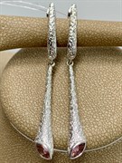 *Серьги Розовый Турмалин арт. SM-E00740-X-W-Pin-X-X-195 вес 5,75 г