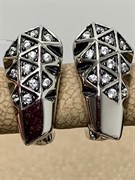 *Серьги Белый Фианит арт. CZ-E01492-X-WB-X-X-W-128 вес 3,7 г