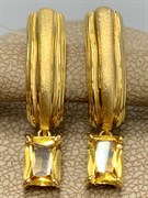 *Серьги Цитрин арт. 02-2463/00ЦТ-08-324 вес 5,08 г