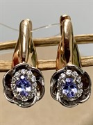 *Серьги Танзанит арт. 02-2431/00ТЗ-06-694 вес 3,07 г