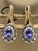 *Серьги Танзанит арт. 02-2425/00ТЗ-06-416 вес 3,02 г
