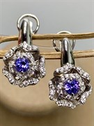 *Серьги Танзанит арт. 02-2555/00ТЗ-00-566 вес 6,51 г