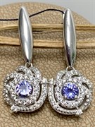 *Серьги Танзанит арт. 02-2556/00ТЗ-00-415 вес 5,05 г