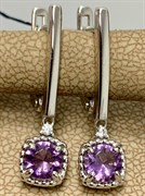 *Серьги Аметист иск арт. 02-2098/ЮСАМ-00-905 Вес 3,19 г