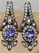 *Серьги Танзанит арт. 02-2560/00ТЗ-17-771 вес 4,34 г
