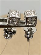*Серьги Пусеты Белый Фианит арт. 02-2001/00КЦ-00-727 вес 1,62 г