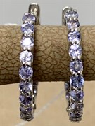 *Серьги Конго Танзанит Африка арт. 2340961315-954 Вес 3,41 г