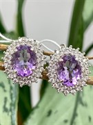 *Серьги Аметист арт. 2340790145л-791 Вес 4,71 г