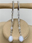 *Серьги Агат Сапфирин арт. 2340391513-84-181 Вес 5,58 г