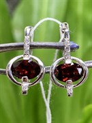 *Серьги Гранат арт. 3937013078-800 Вес 2,32 г