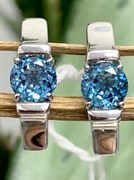 *Серьги Голубой Топаз арт. 2340070264-73-277 Вес 2,13 г