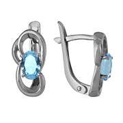*Серьги Голубой Топаз арт. 3077012982-450 Вес 2,73 г