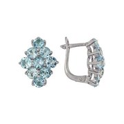 *Серьги Голубой Топаз арт. 3077013111-415 Вес 5,09 г