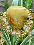 *Колье р.40-45 Янтарь Эмаль арт. 723094п-419 Вес 42,61 г