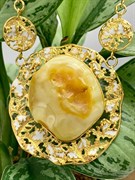 *Колье р.60 Янтарь Эмаль арт. 723094п-503 Вес 35,97 г
