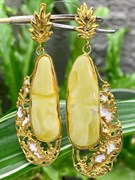 *Серьги Янтарь Эмаль арт. 721094п-078 Вес 15,79 г