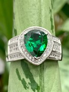 *Кольцо р.17,5 Фианит Микс Микро Вставки арт. 4856R60024Wrg-634 Вес 6,7 г